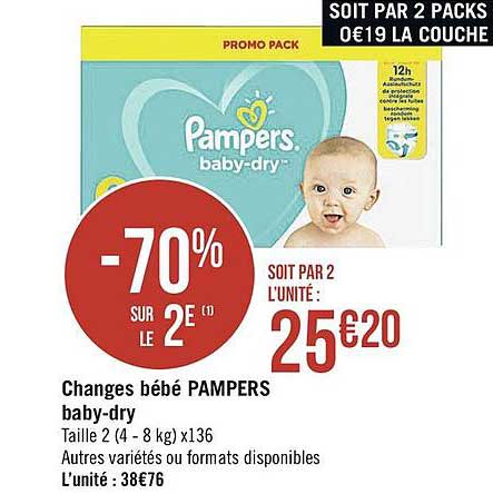 changes bébé pampers baby-dry