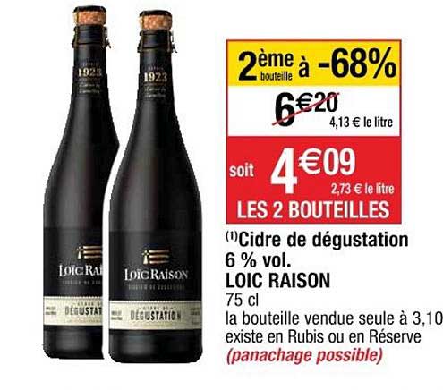cidre de dégustation 6% vol. loïc raison