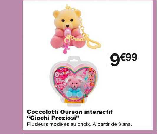 coccolotti ourson interactif "giochi preziosi"