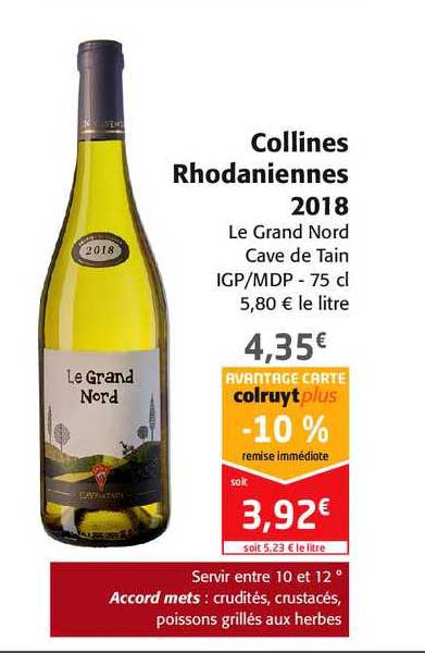 collines rhodaniennes 2018 le grand nord cave de tain igp mdp