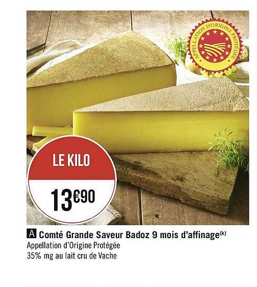comté grande saveur badoz 9 mois d'affinage