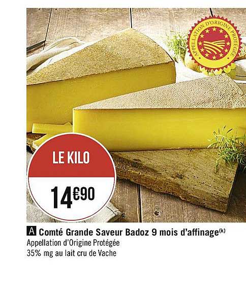 comté grande saveur badoz 9 mois d'affinage