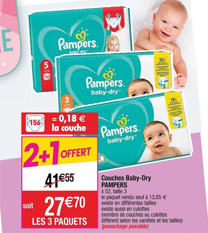 couches baby-dry pampers
