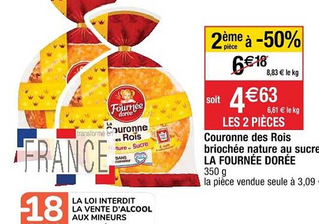 couronne des rois briochée nature au sucre la fournée dorée