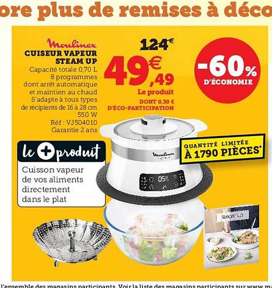 Cuiseur Vapeur Steam Up Moulinex