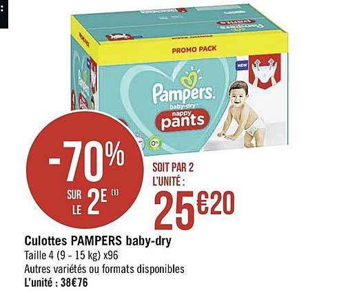 culottes pampers baby-dry