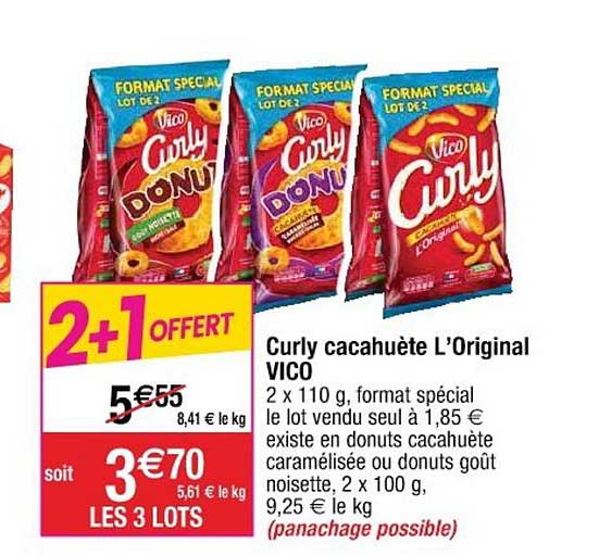 Curly Cacahuète L'original Vico