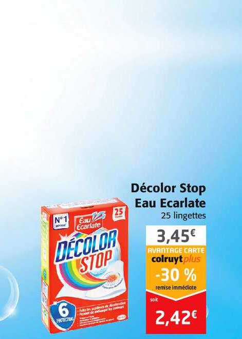 décolor stop eau écarlate