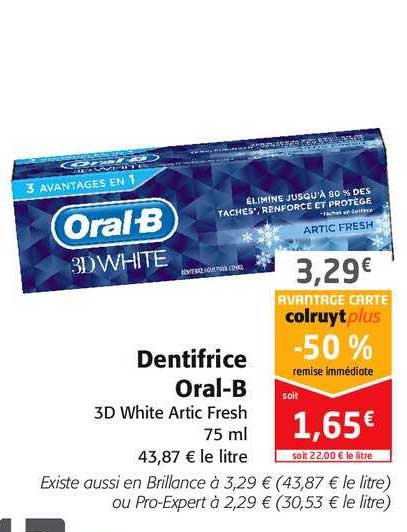 dentifrice oral b