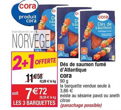 Dés De Saumon Fumé D'atlantique Cora