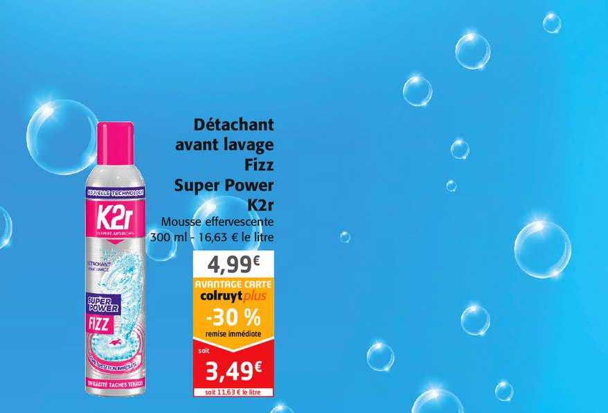 détachant avant lavage fizz super power k2r