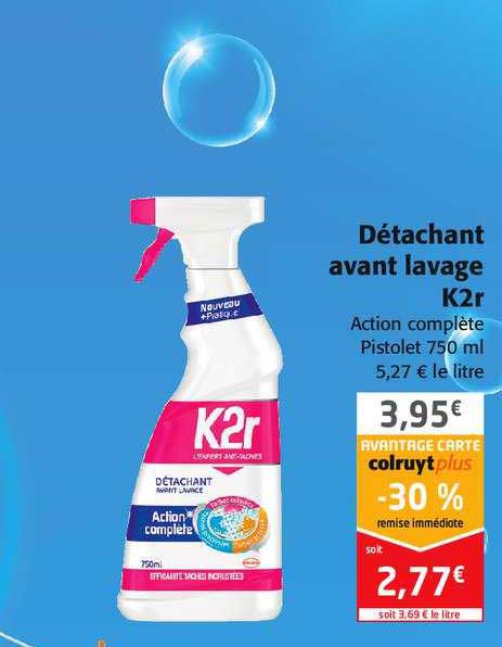 détachant avant lavage k2r
