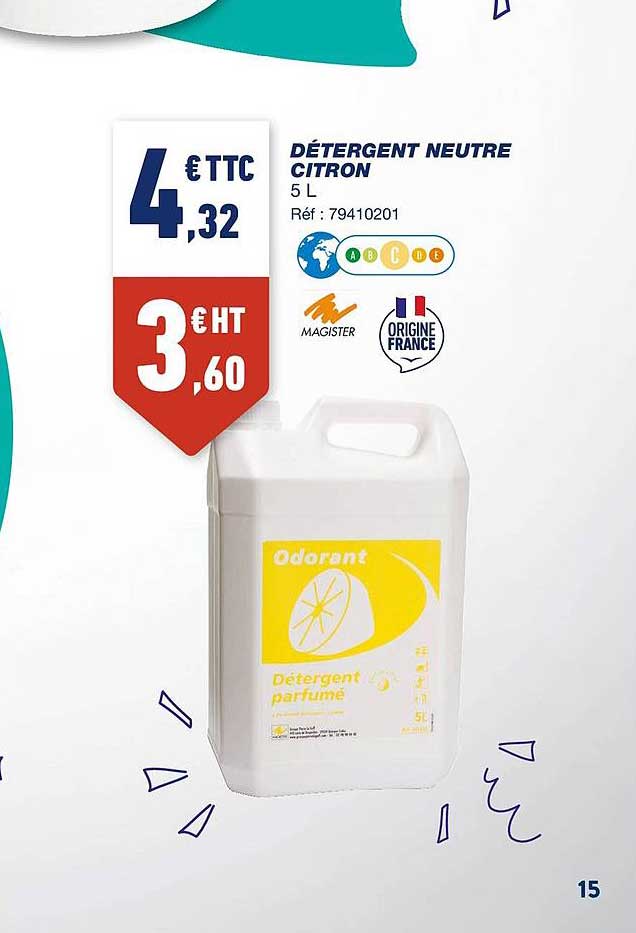 détergent neutre citron magister