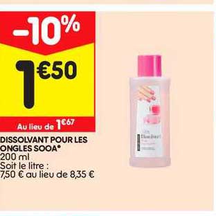 dissolvant pour les ongles sooa