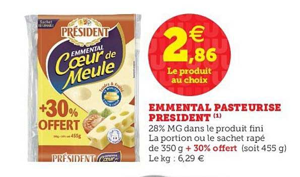 Emmental Pasteurisé Président