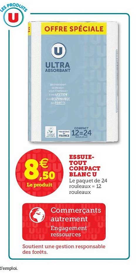 Essuie Tout Compact Blanc U
