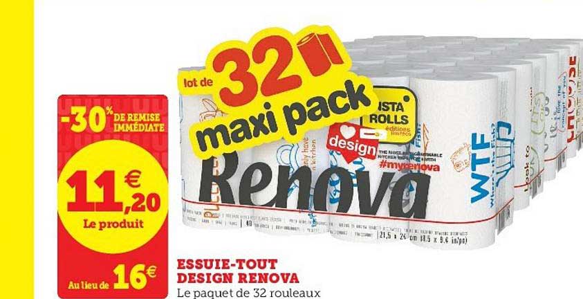 essuie tout design renova -30% de remise immédiate