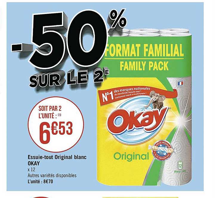 essuie-tout original blanc okay