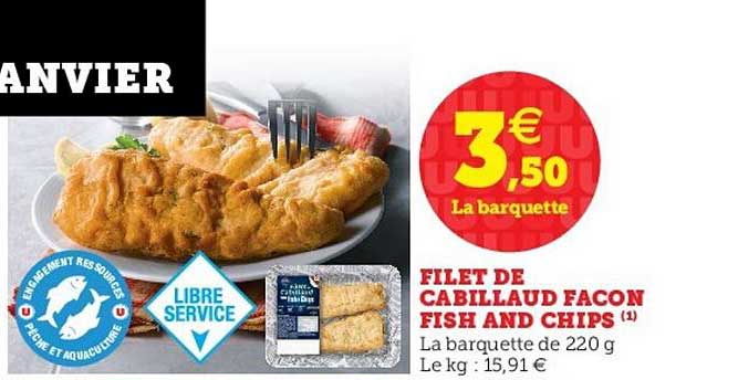 filet de cabillaud façon fish and chips