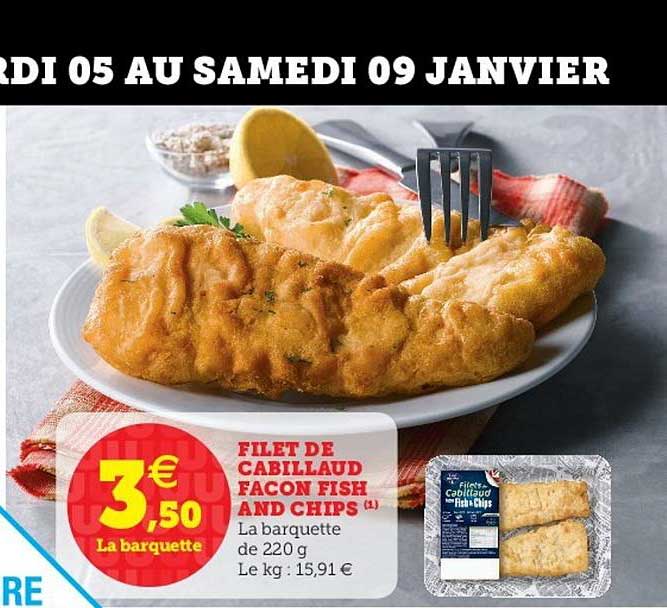 Filet De Cabillaud Façon Fish And Chips