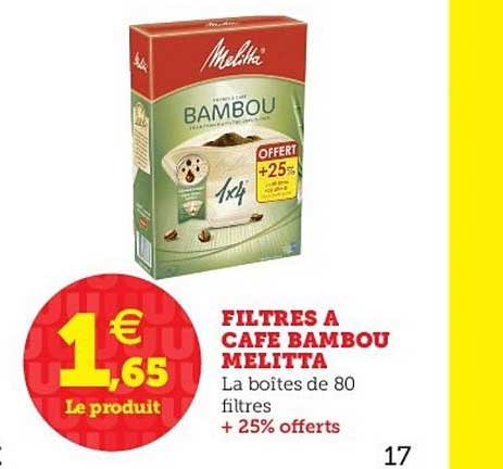 Filtres à Café Bambou Melitta