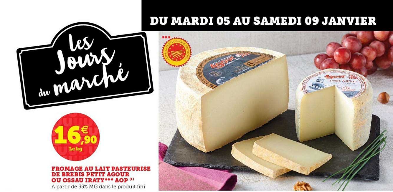 fromage au lait pasteurisé de brebis petit agour ou ossau iraty aop