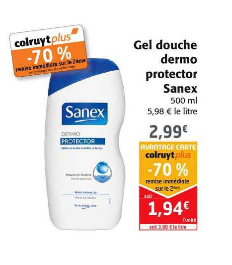 gel douche dermo protector sanex