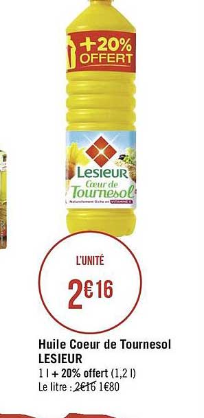 Huile Cœur De Tournesol Lesieur