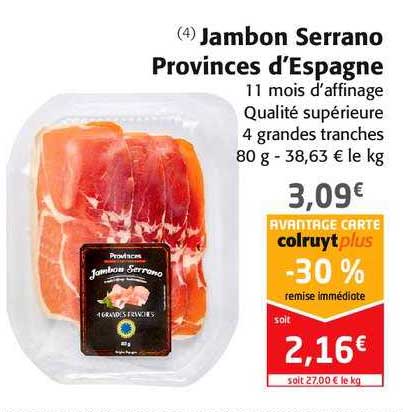 jambon serrano provinces d'espagne