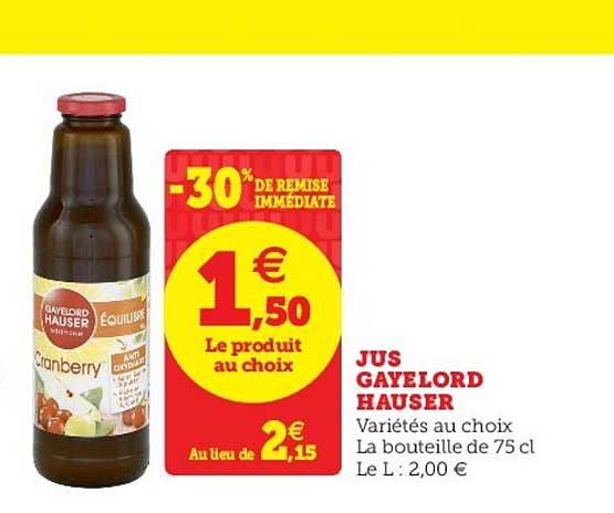 jus gayelord hauser -30% de remise immédiate