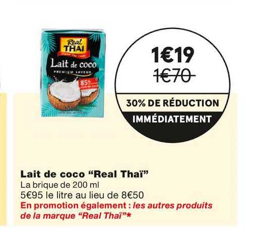 lait de coco "real thaï"