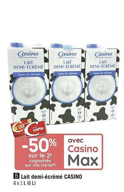 lait demi-écrémé casino