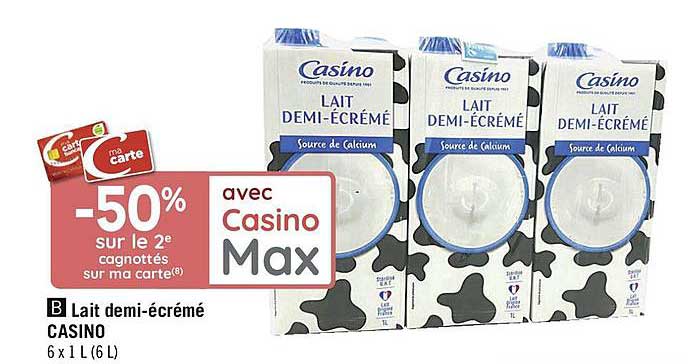 Lait Demi-écrémé Casino