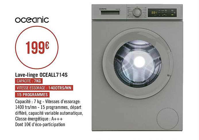 lave-linge oceall714s oceanic