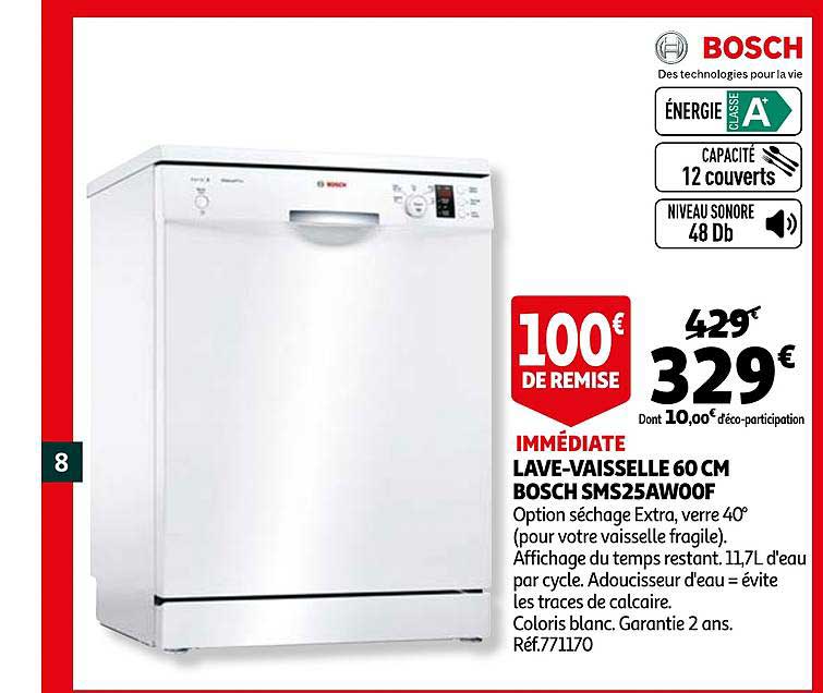 lave vaisselle 60 cm bosch sms25aw00f