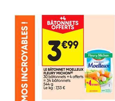 le bâtonnet moelleux fleury michon