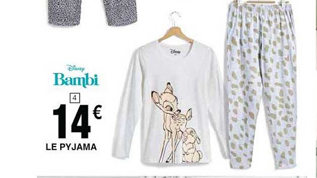 le pyjama disney bambi