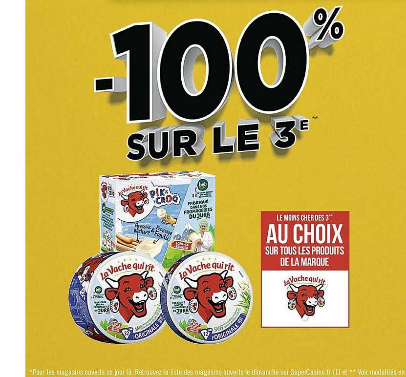 les produits de la marque la vache qui rit