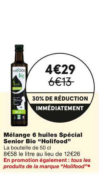 mélange 6 huiles spécial senior bio "holifood"