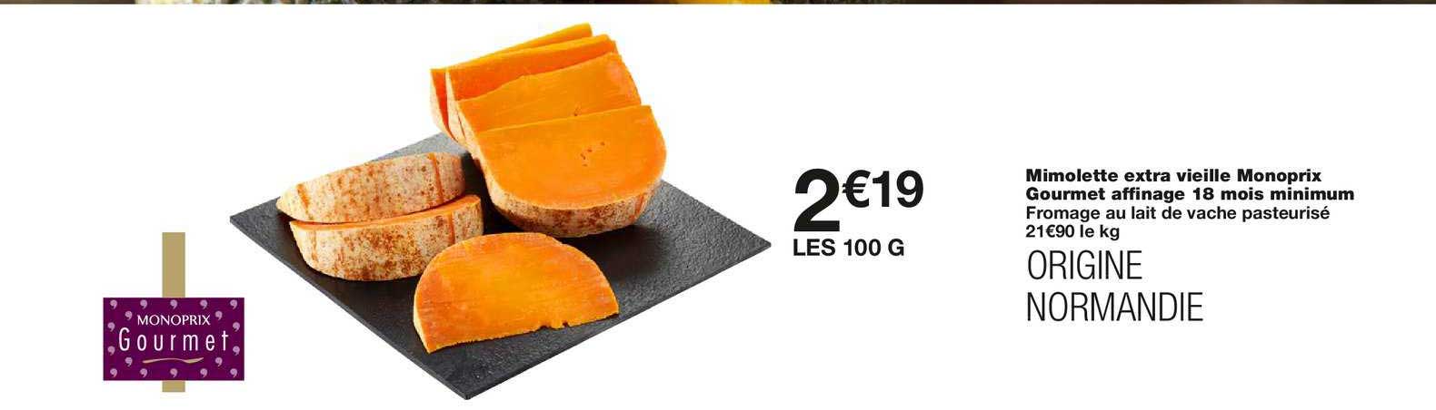 Mimolette Extra Vieille Monoprix Gourmet Affinage 18 Mois Minimum