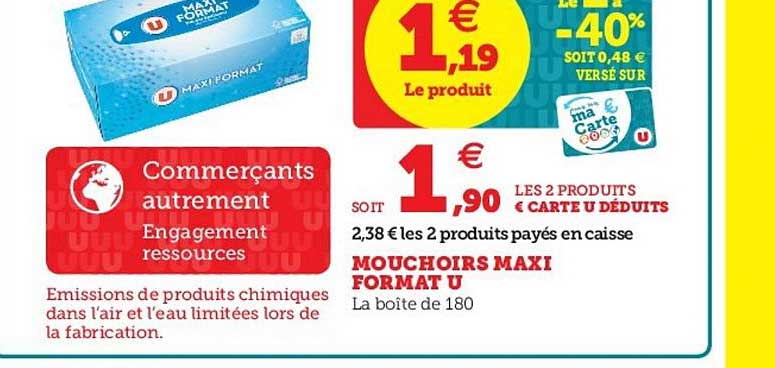 mouchoirs maxi format u