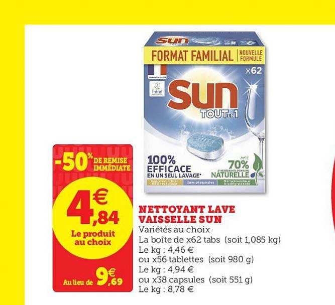 nettoyant lave vaisselle sun