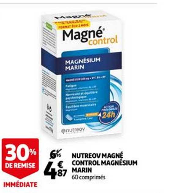 nutreov magné control magnésium marin 30% de remise immédiate