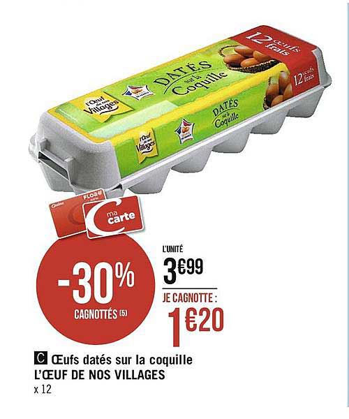 œufs datés sur la coquille l'œuf de nos villages