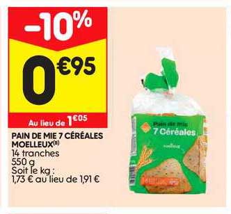Pain De Mie 7 Céréales Moelleux
