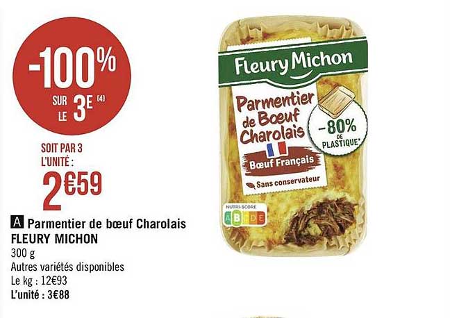 Parmentier De Bœuf Charolais Fleury Michon