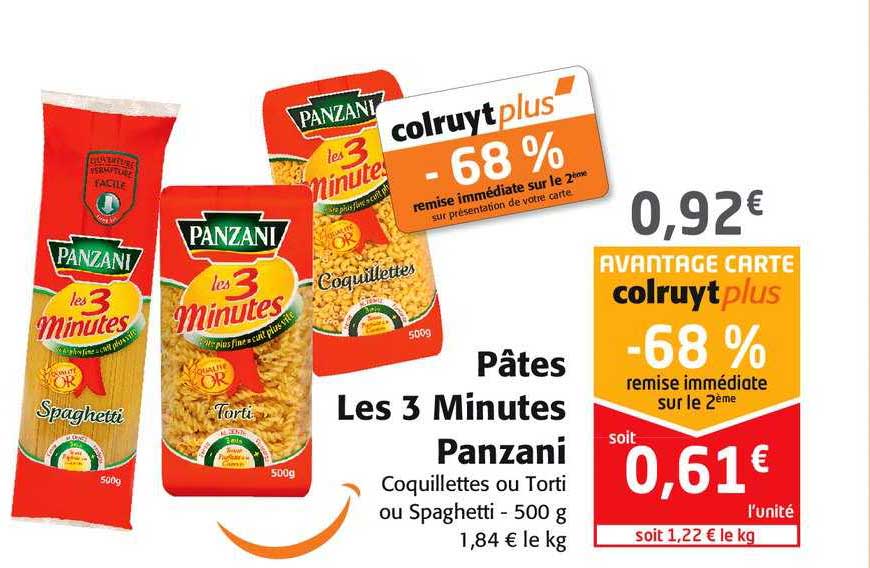pâtes les 3 minutes panzani