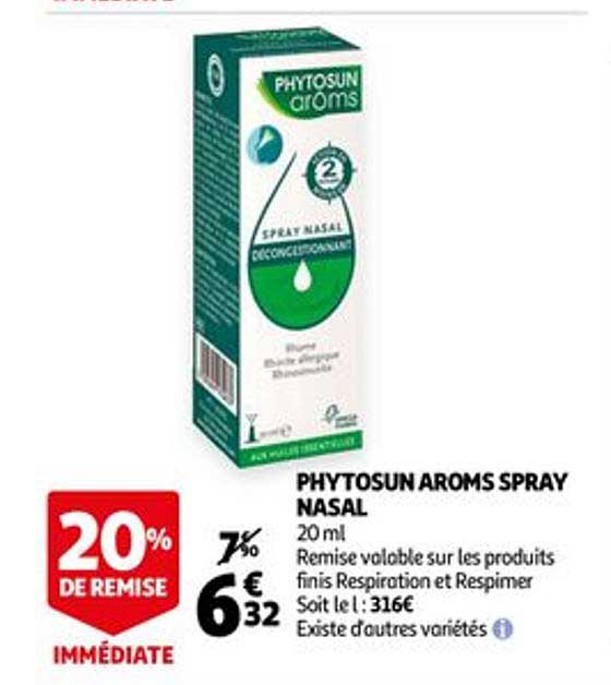 phytosun aroms spray nasal 20% de remise immédiate