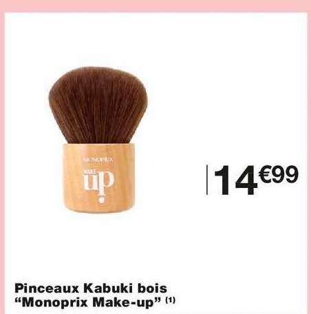 pinceaux kabuki bois "monoprix make up"