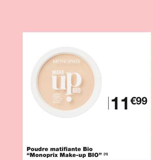 poudre matifiante bio "monoprix make up bio"